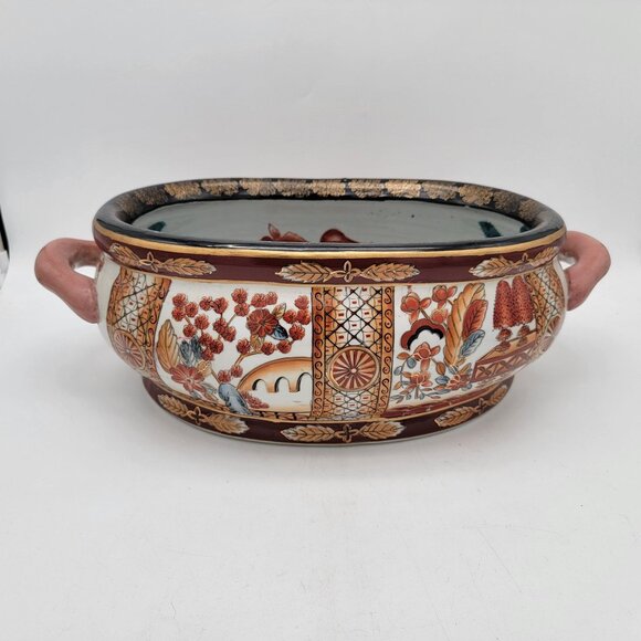 Large Chinese Foot Bath Planter with Goldfish - Picture 3 of 8